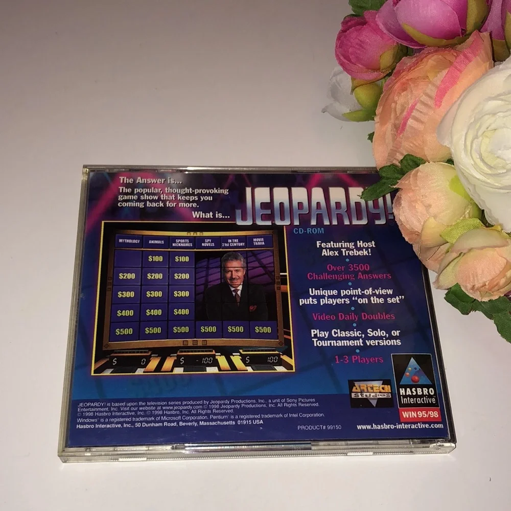 Jeopardy CDROM 90s JEOPARDY CD rom ALEX TREBEC COMPUTER GAME Vintage Classic